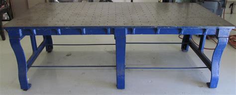 F/S Heavy Duty Setup, Die, Fixture, Welding Table 4' x 9' Top W/ Full Grid of 1/2-13