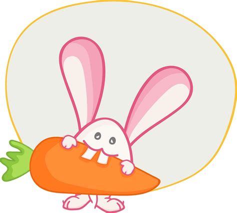 Cute bunny eating carrot. 24946720 Vector Art at Vecteezy