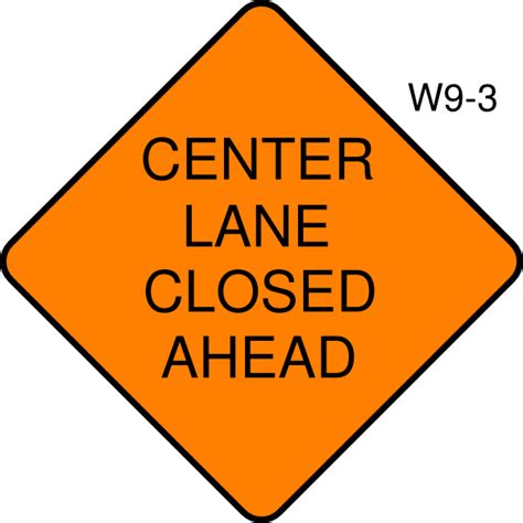 Center Lane Closed Ahead Clip Art at Clker.com - vector clip art online, royalty free & public ...