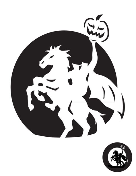 Headless Horseman (Pumpkin Stencil - Pumpkin Pattern - Pumpkin Template - Jack-o-lantern ...