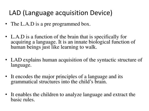 PPT - Theories of First Language Acquisition PowerPoint Presentation ...