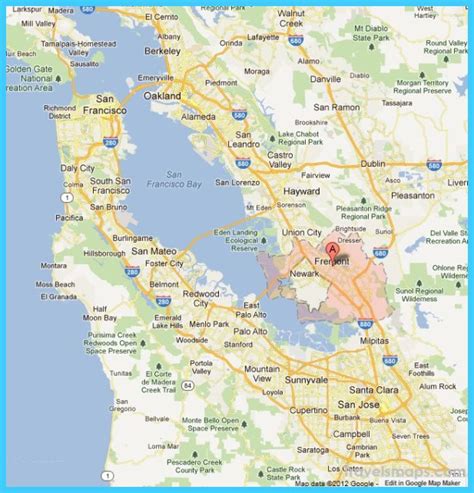 Map of Fremont California - TravelsMaps.Com