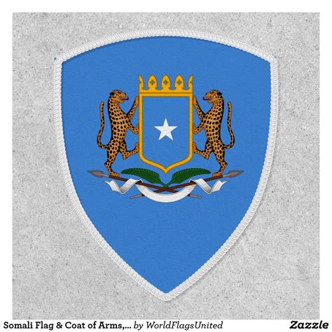 Somali Flag & Coat of Arms, Flag of Somalia Patch | Zazzle | Somali flag, Somalia flag, Coat of arms