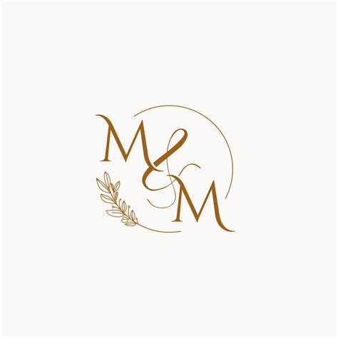 MM initial wedding monogram logo 10254894 Vector Art at Vecteezy