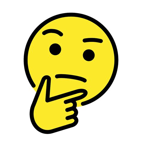 Hard Thinking Face Emoji Transparent PNG - 640x480 - Free Download - Clip Art Library