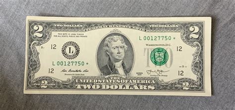 Misaligned mis-printed star note two dollar bill : whatsthisworth