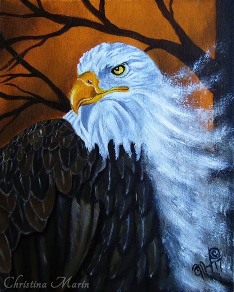 Title: Spirit Eagle Medium: Oil on Canvas painting Size: 8" x 10" It ...