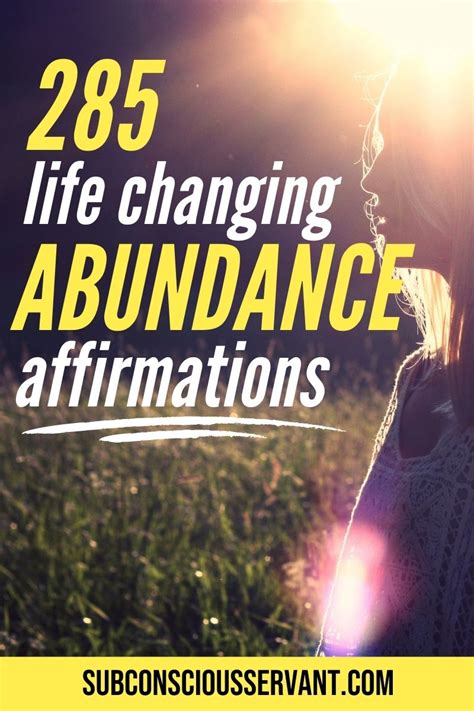 285 Affirmations On Abundance (With Sharable Images)