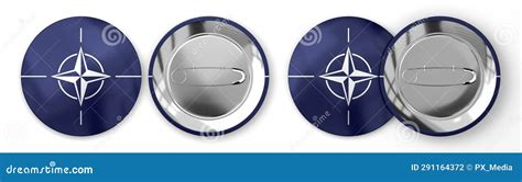 NATO - Round Badges with Flag on White Backgrounds Stock Illustration - Illustration of badge ...