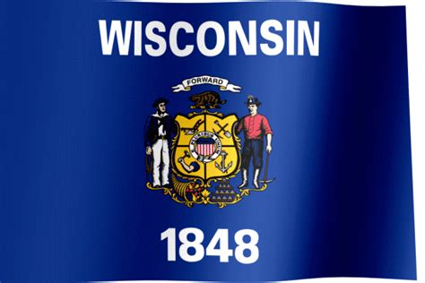 Flag of Wisconsin (GIF) - All Waving Flags