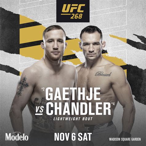 BREAKING:- Huge Change Made to the UFC 268 Card Involving Justin Gaethje and Michael Chandler ...