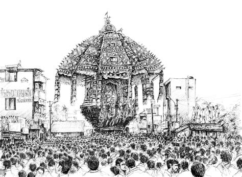 Festival 1 (Thiruvarur Ther) by Dhanraju Swaminathan | ArtCloud