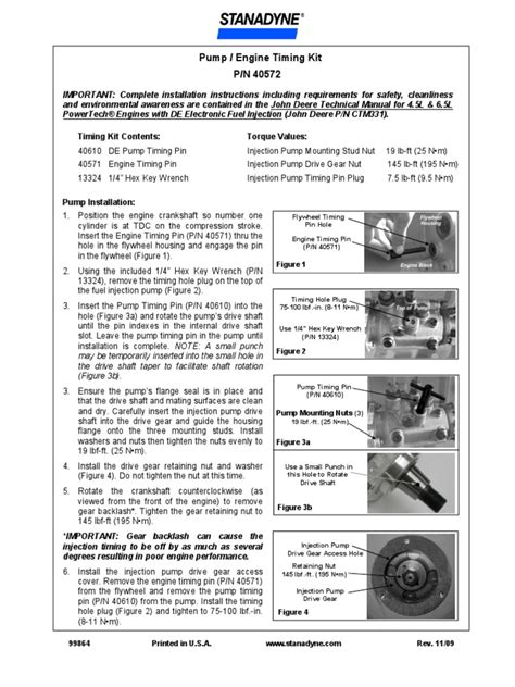 Stanadyne de Pump Timing Instructions | Nut (Hardware) | Gear