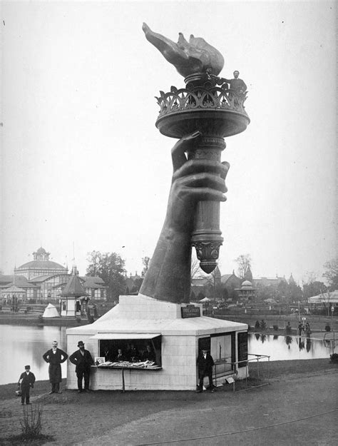 Colossal Hand and Torch of the Statue of Liberty, on Display at the 1876 Centennial Exhibition ...