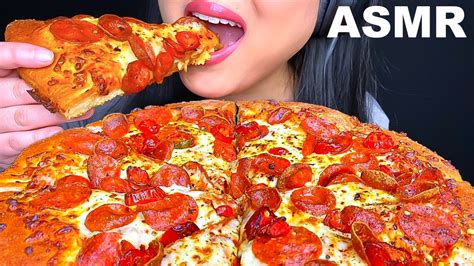 ASMR PIZZA HUT SPICY LOVERS PIZZA MUKBANG Eating Sounds (EATING SHOW) ASMR Phan - YouTube