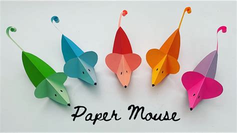 How To Make Easy Paper Mouse For Kids / Nursery Craft Ideas / Paper ...