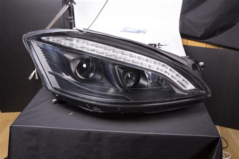 headlights Xenon Daylight LED DRL look Mercedes-Benz s class W221 year 05-09 black | Headlights ...