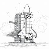 Space Shuttle Coloring Page sketch template