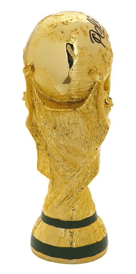 Lot Detail - Pele Signed Replica World Cup Trophy