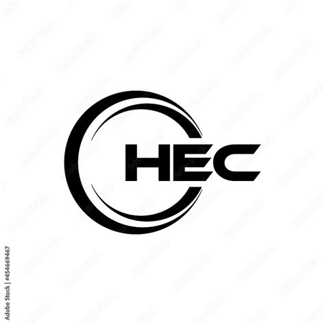 HEC letter logo design with white background in illustrator, vector ...