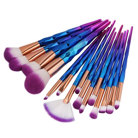 15 Pcs Makeup Brushes Set Pro Powder Eyebrow Lip Liner Corrective Brush ...