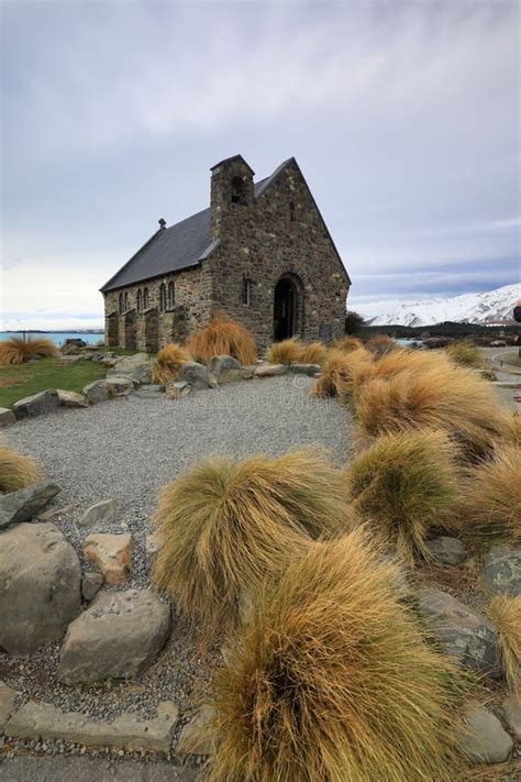 Tekapo Lake Church of Good Shepherd Stock Image - Image of landscape ...