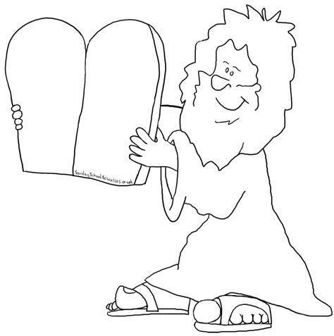 Free Moses Ten Commandments Coloring Page - Free Printable Coloring ...