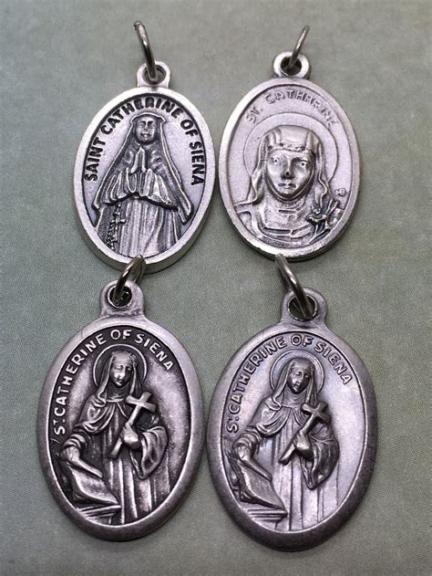 St. Catherine of Siena Holy Medal Italian Catholic Saint | Etsy