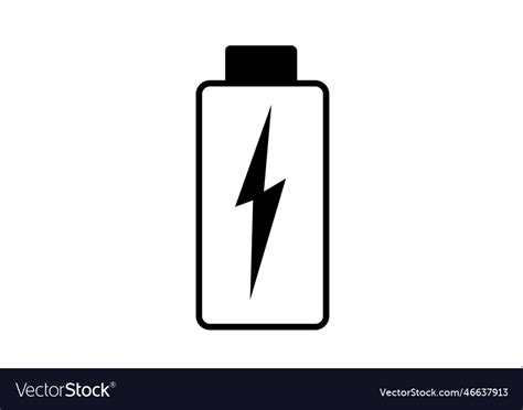 Battery symbol isolated image Royalty Free Vector Image