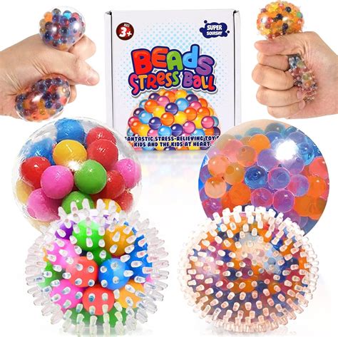 Buy Sensory Stress Ball Squishy Toys for Kids | 4 Packs Squishy Balls ...