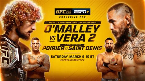 UFC 299: O’Malley vs. Vera 2 | Saturday, March 9 - ESPN Press Room U.S.