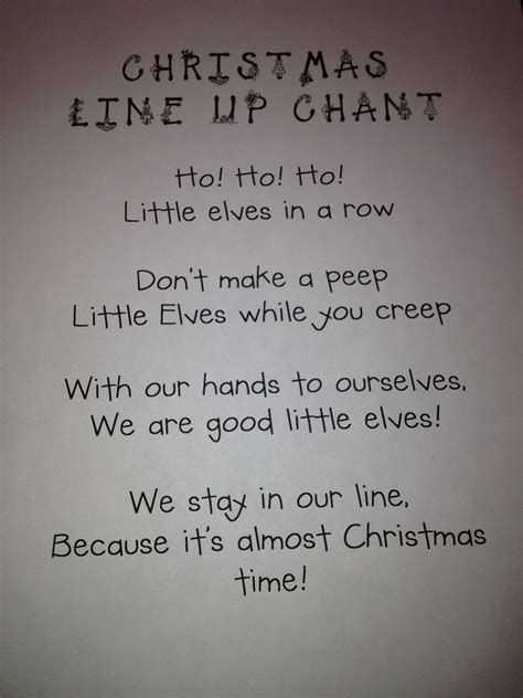 Pin by Kelly Leverett on Winter Preschool | Line up chants, Christmas ...