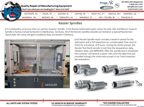 Kessler Spindles - K+S Services, Inc.