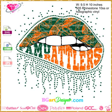 lllᐅDripping lips FAMU Rattlers - The best cut files cricut