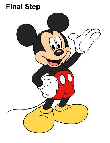 Draw Mickey Mouse Full Body | Mickey mouse drawings, Mickey mouse cartoon, Mickey mouse art