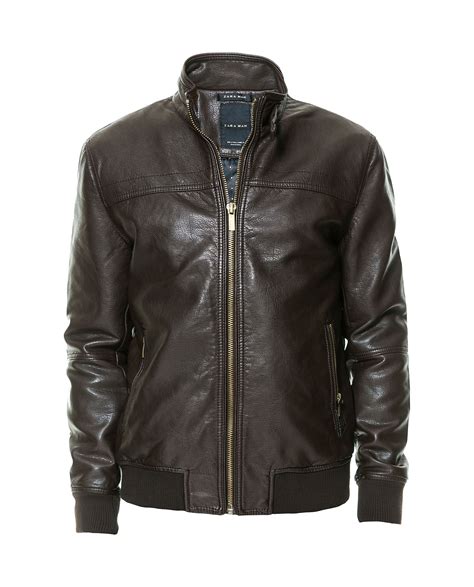 FAUX LEATHER JACKET WITH CHEST SEAM - Coats and Jackets - Man | ZARA ...