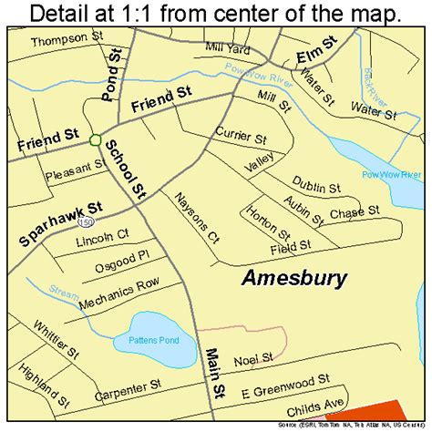 Amesbury Massachusetts Street Map 2501220