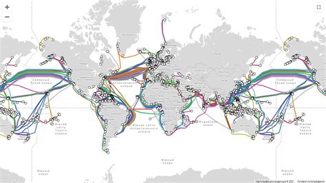 World's Submarine Cables Map | Wondering Maps