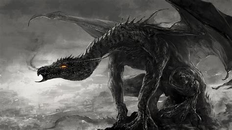 1080P Free download | Artwork, Dragon, Fire, Black, Dark Data Src Fantasy Shadow Dragon Tip ...