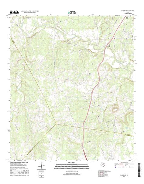 MyTopo Ding Dong, Texas USGS Quad Topo Map