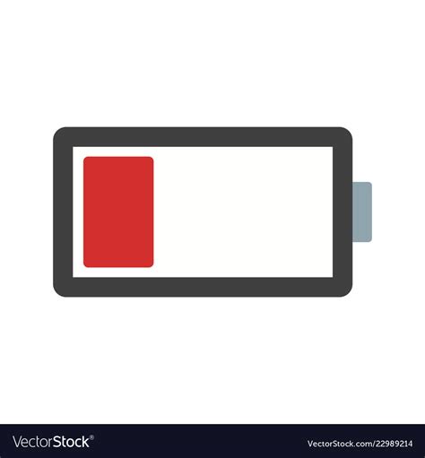 Low battery icon Royalty Free Vector Image - VectorStock