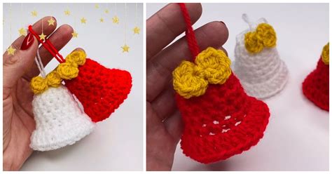 Easy Crochet Christmas Bell Ornament - Crochet Kingdom