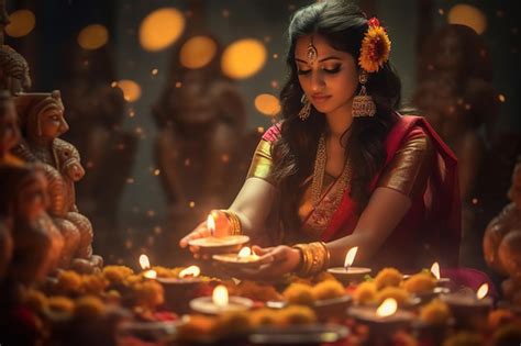 Diwali Laxmi Puja and Aarti | Premium AI-generated image