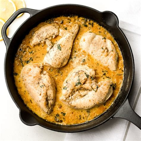 Skillet Chicken with Lemon Garlic Sauce - Ahead of Thyme