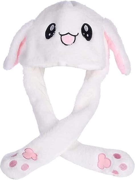 CNHNGTS Mimgo-Shop Funny Plush Bunny Hat Ear Moving/Jumping Rabbit Hat Cute Animal Ear Flap Hat ...