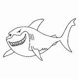 coloring Page shark bruce sketch template