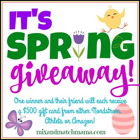 It's Spring Giveaway! - Mix & Match Mama | Spring giveaways, Giveaway, First day of spring