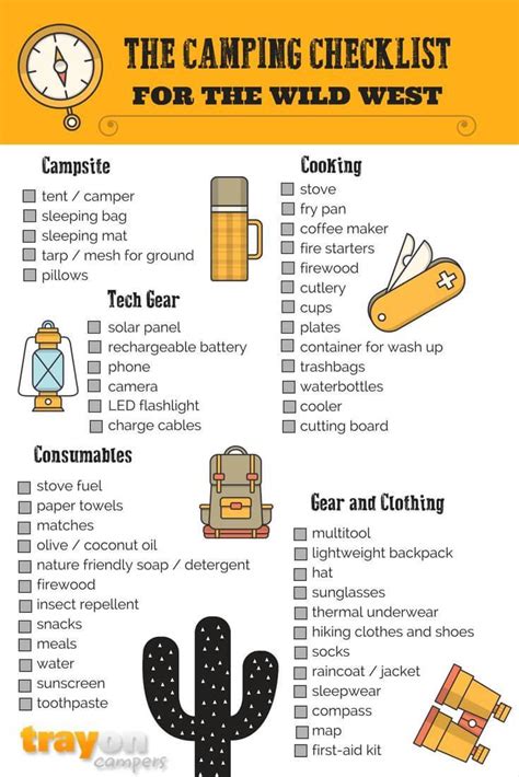 The Camping Essentials Checklist For The Wild West - Trayon Campers