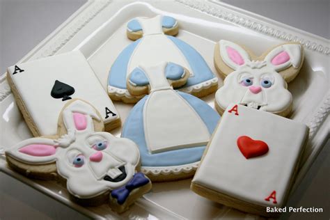 Alice in Wonderland Inspired Hand Decorated Cookies for