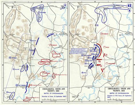 Battle of Chickamauga: Confederate and Union Positions